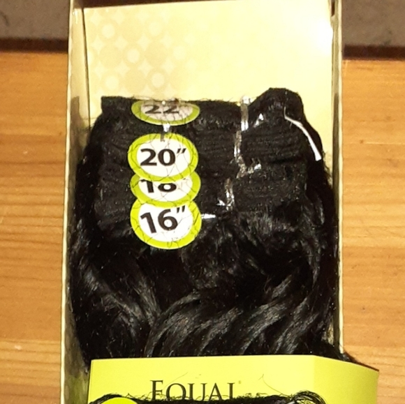 New Long  Curly Human Hair Extensions Blend 22" Full Set & Lace Closure - Picture 2 of 8